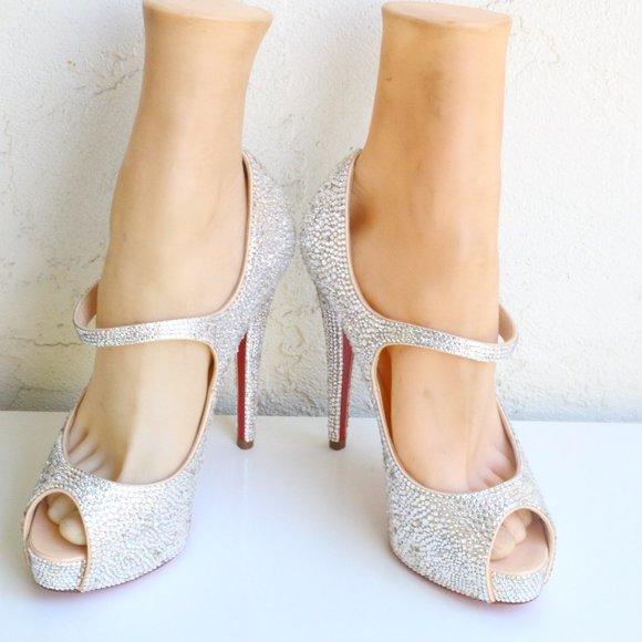 Christian Louboutin Bana Custom Swarovski Crystal Pumps - Picture 6 of 12